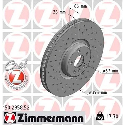 Brzdový kotúč ZIMMERMANN 150.2958.52 (150295852)