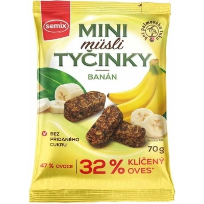 Semix Mini müsli tyčinky s banány 70 g
