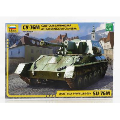 ZVEZDA TANK SU-76M SOVIET SELF PROPELLED GUN TANK MILITARY 1945 1:35
