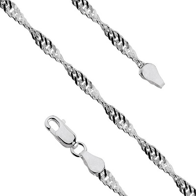 Olivie Strieborná krútená retiazka 5852