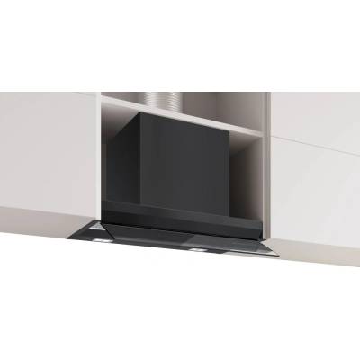 Bosch Абсорбатор Crown CT6040BK, за вграждане, телескопичен, енергиен клас A+, 105W, въздухопоток 433 m3/h, 2 мотора, 3 степени + интензивна за мощност, филтър против мазнини, черен (DBB67DP60)