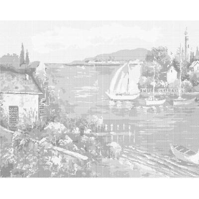 ZUTY Bodkovanie - MORSKÁ ZÁTOKA Rámovanie: bez rámu a bez vypnutia plátna, Rozmer: 40x50 cm