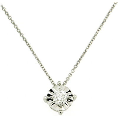 Cara Diamanti Колие от бяло злато с диамант Cara Diamanti CLN1559W (CLN1559W)