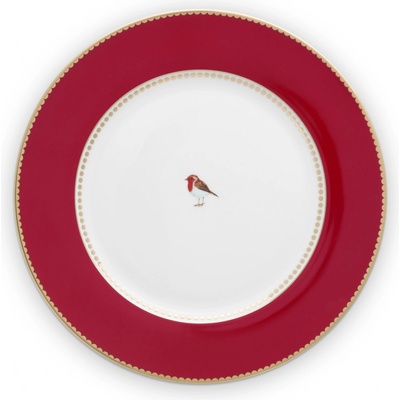 Pip Studio Love Birds talíř Ø 26,5 cm červený