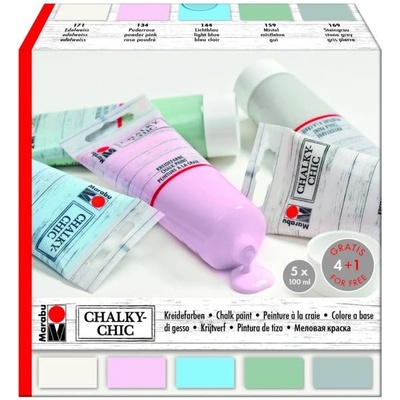 Chalky-Chic Křídové barvy Marabu Sada 5 x 100 ml – Zboží Dáma Chalky-Chic Křídové barvy Marabu Sada 5 x 100 ml – Zboží Dáma