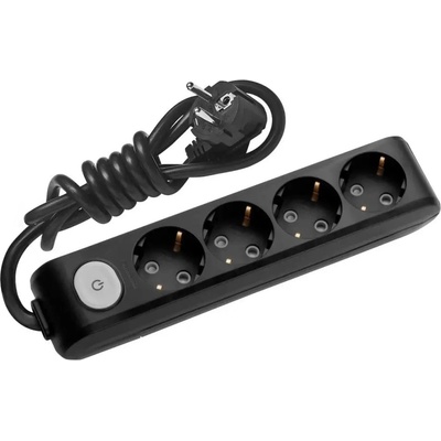 Panasonic РАЗКЛОНИТЕЛ 4ГНЕЗДА 1.5М С КЛЮЧ ЧЕРЕН (8691136115564)