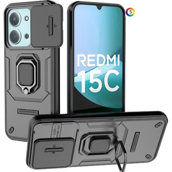 Xiaomi Защитен комплект за Xiaomi Redmi 15C 5G / 4G / Poco C85 4G- Удароустойчив калъф и Протектор | Стойка, Защита на камерата[5 цвята]