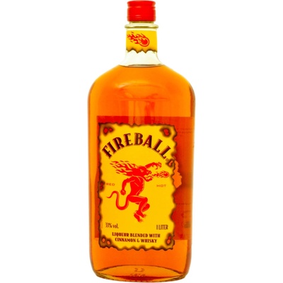 Fireball Cinnamon Liqueur 1 l (čistá fľaša)