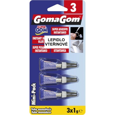 GomaGom lepidlo GG vteřinové 3 x 1 g 567325