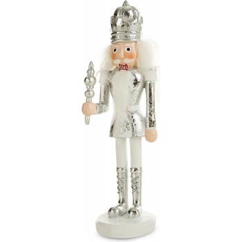 EUROFIRANY VIANOČNÁ DEKORATÍVNA FIGÚRKA NUTCRACKER 20CM STRIEBORNÁ
