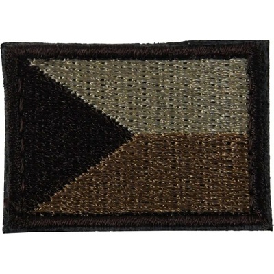 Textilní nášivka Vlajka ČR 35x25 mm - písková, A.C.M.