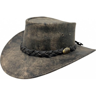 Australský kožený klobouk Explorer Jacaru