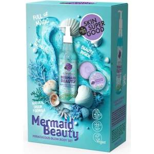 Organic Shop Skin Super Good Комплект Mermaid Beauty - Душ гел и Мус, 250 + 100 ml Лосион за тяло
