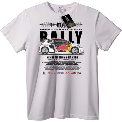NOONEBRAND Тениска Рали Автомобил - XL, White