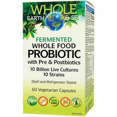 Natural Factors Whole Earth & Sea Whole Food Probiotic, 60 капсули, Natural Factors