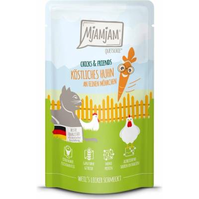 MjAMjAM Quetschie Chicks und Friends kuře s mrkvičkou 12 x 125 g