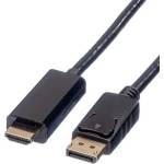 Roline Кабел DisplayPort 1.2 DP - HDMI 4K60Hz, M/M, 3 м, черен 11.04. 5787-10 (11.04.5787-10)