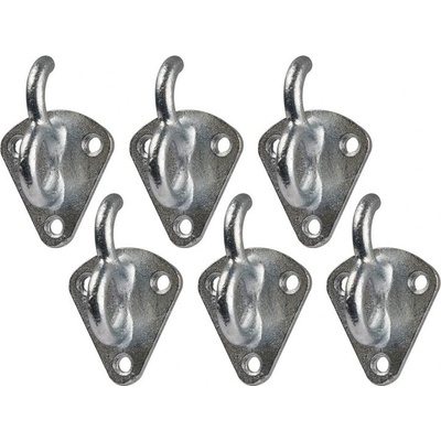 Háčik s okom a tromi montážnymi otvormi 55 mm, 6 ks