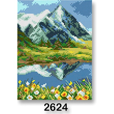 VTC Vyšívací předloha 70246 2624 léto v horách zeleno-modrá 18x24cm – Hledejceny.cz