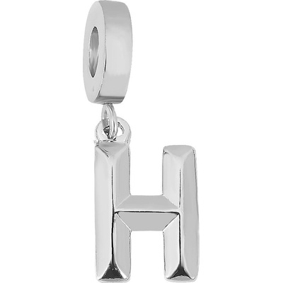 Linda's Jewelry Prívesok na náramok Písmeno H chirurgická oceľ IP049