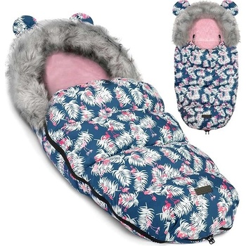 Ricokids Spací vak do kočíka modrý s plameniakmi