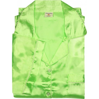Kalipo Maxi saténové pyžamo signálna zelená