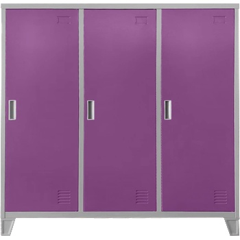 Carmen Метален шкаф Carmen CR-1605-3 JZ - сив / светлолилав (3580179_6)