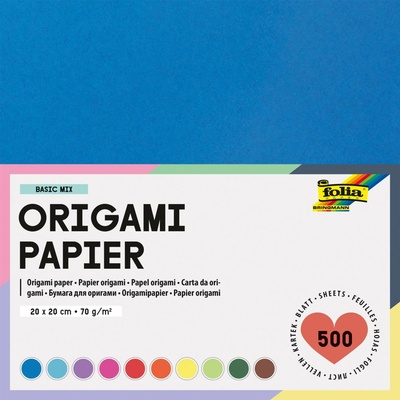 Folia Bringmann Origami papír mix 10 barev 500 listů 20x20 cm