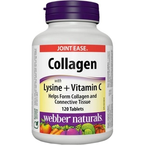 Webber Naturals Collagen with Lysine and Vitamin C [120 Таблетки]