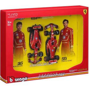Bburago Комплект метални колички Bburago - Ferrari SF-24 Formula 1, 1: 43, 2 броя (18-36856-PACK2)