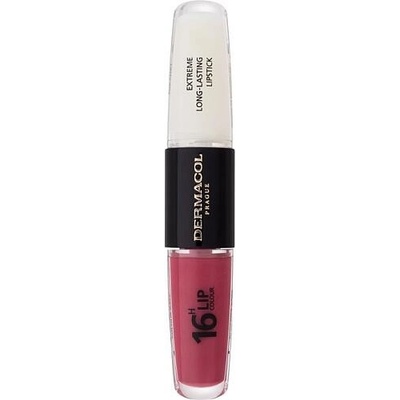 Dermacol Dlouhotrvající dvoufázová barva na rty a lesk 16H Lip Colour Extreme Long-Lasting Lipstick 6 4 + 4 ml