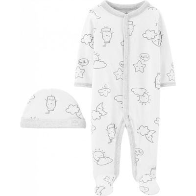 Carter's Set 2dielny overal na zips bez rukávov čelenka Pink dievča LBB NB