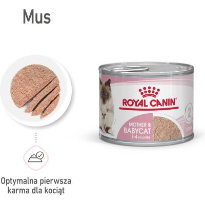Royal Canin ROYAL CANIN® Babycat Instinctive Mousse 195 g консерва мокра храна, мус за котенца от отбиването до 4-месечна възраст
