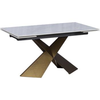 Carmen Разтегателна трапезна маса dabki - бяло/злато