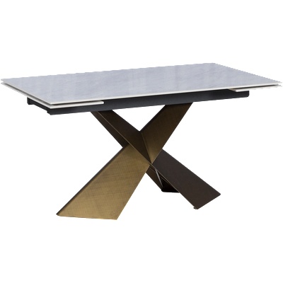 Carmen Разтегателна трапезна маса dabki - бяло/злато