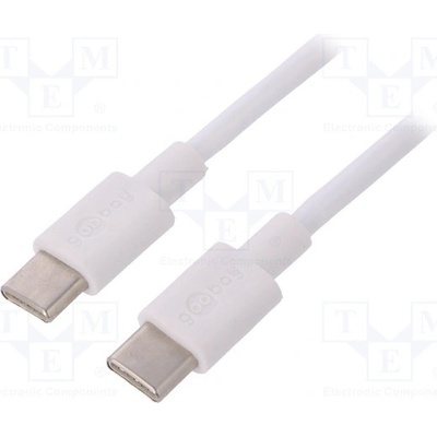 Goobay 51244 USB 2.0, z obou stran,USB C vidlice, 2m, bílý