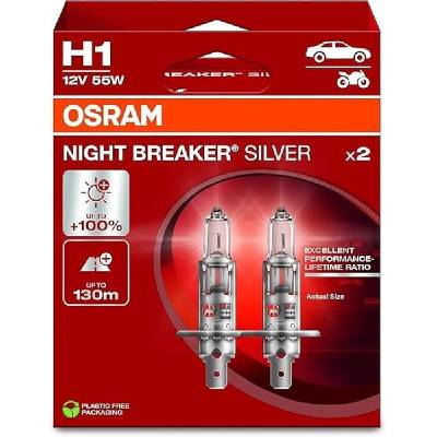 Pack De 2 Bombillas OSRAM Night Breaker Laser H1 +150% - Más Luz Para Una Conducción Nocturna Segura
