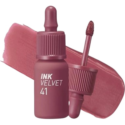 Peripera Ink The Velvet 41 Cool Off Rosy zamatový tint na pery pre opticky plnšie a hydratované pery 4 g