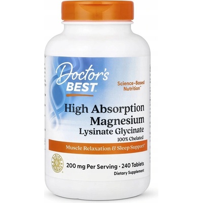 Doctor's Best Účinné vstrebávanie horčíka 100 mg 240 tabliet