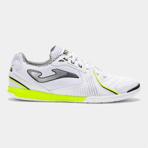 Joma Футболни обувки Joma Dribling 721 Indoor Football Trainers - White/Yellow