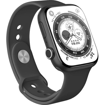 Benks Хибридно защитно покритие с извити ръбове за целия дисплей на Apple Watch 10 46мм (2024) - Benks 3D Hot-Bending Composite Hybrid Glass Protector (черен-прозрачен)