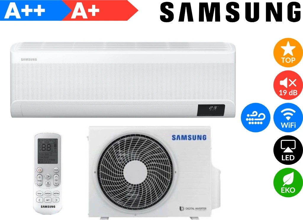 Tohle je absolutní vítěz srovnávacího testu - produkt Samsung Wind Free Comfort 2,5kW