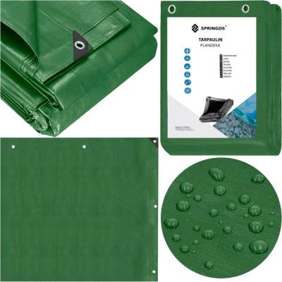 Springros krycí plachta s oky 4 x 4 m 120g PE zelená PROTECT GA2132-XG