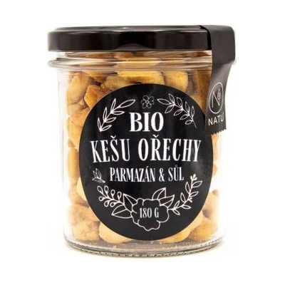 Natu Kešu ořechy s parmezánem a Fleur de Sel BIO 180 g