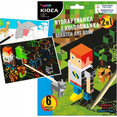 Kidea vyškrabovacie obrázky 2v1 Kocky D