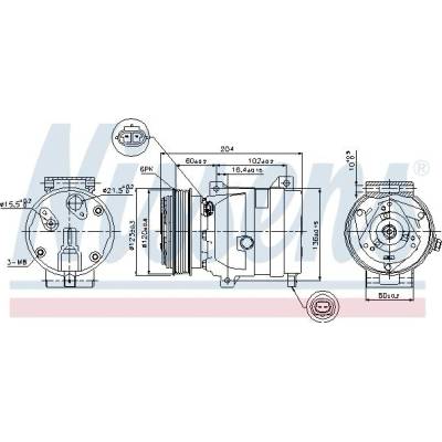 Kompresor klimatizace NISSENS 89281