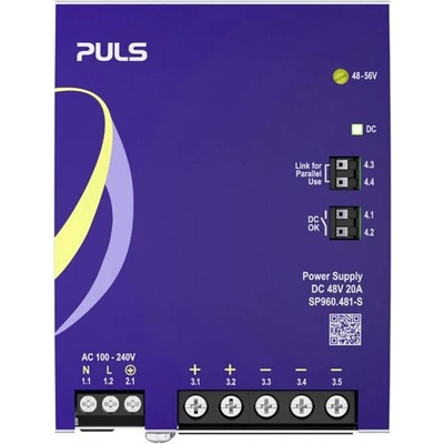 PULS sieťový zdroj na montážnu lištu (DIN lištu), 48 V/DC, 20 A, 960 W, výstupy 1 x