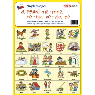 Najdi dvojici 8 Psaní mě, mně, bě, bje, vě, vje, pě -