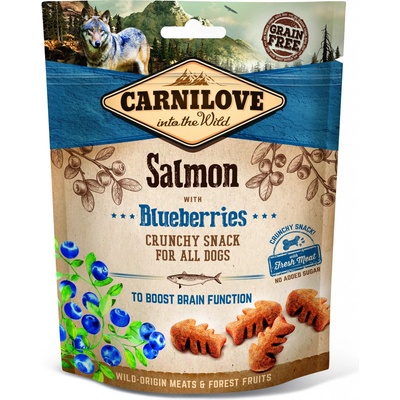 Carnilove Crunchy Snack Salmon & Blueberries 200 g – Sleviste.cz Carnilove Crunchy Snack Salmon & Blueberries 200 g – Sleviste.cz