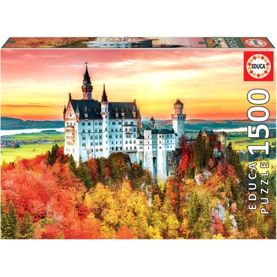 Educa - Puzzle Autumn in Neuschwanstein / Germany - 1 500 piese